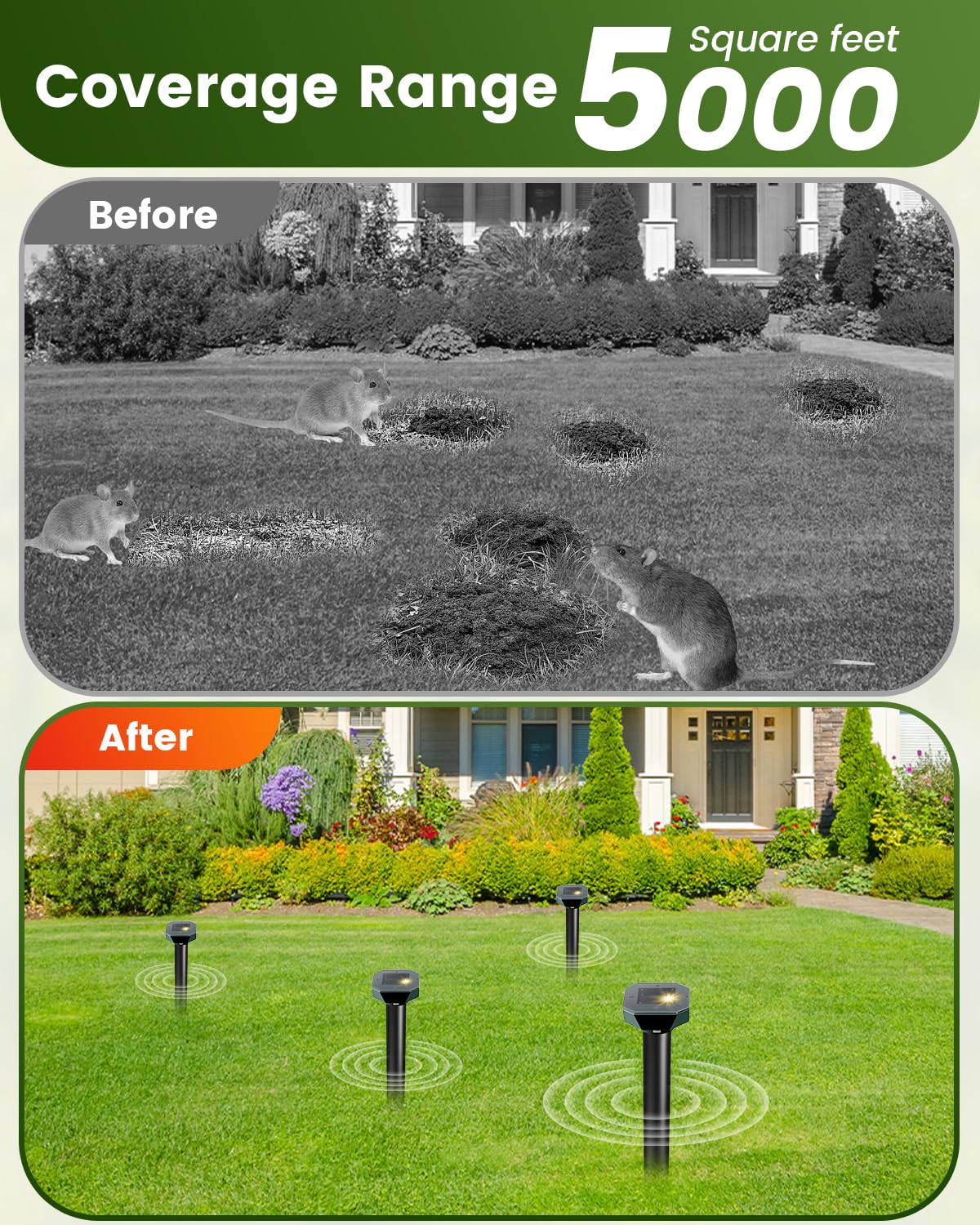 Solar Pest Repeller - Snake, Mole & Critter Control -6 Solar Pest Repeller - Snake, Mole & Critter Control -6