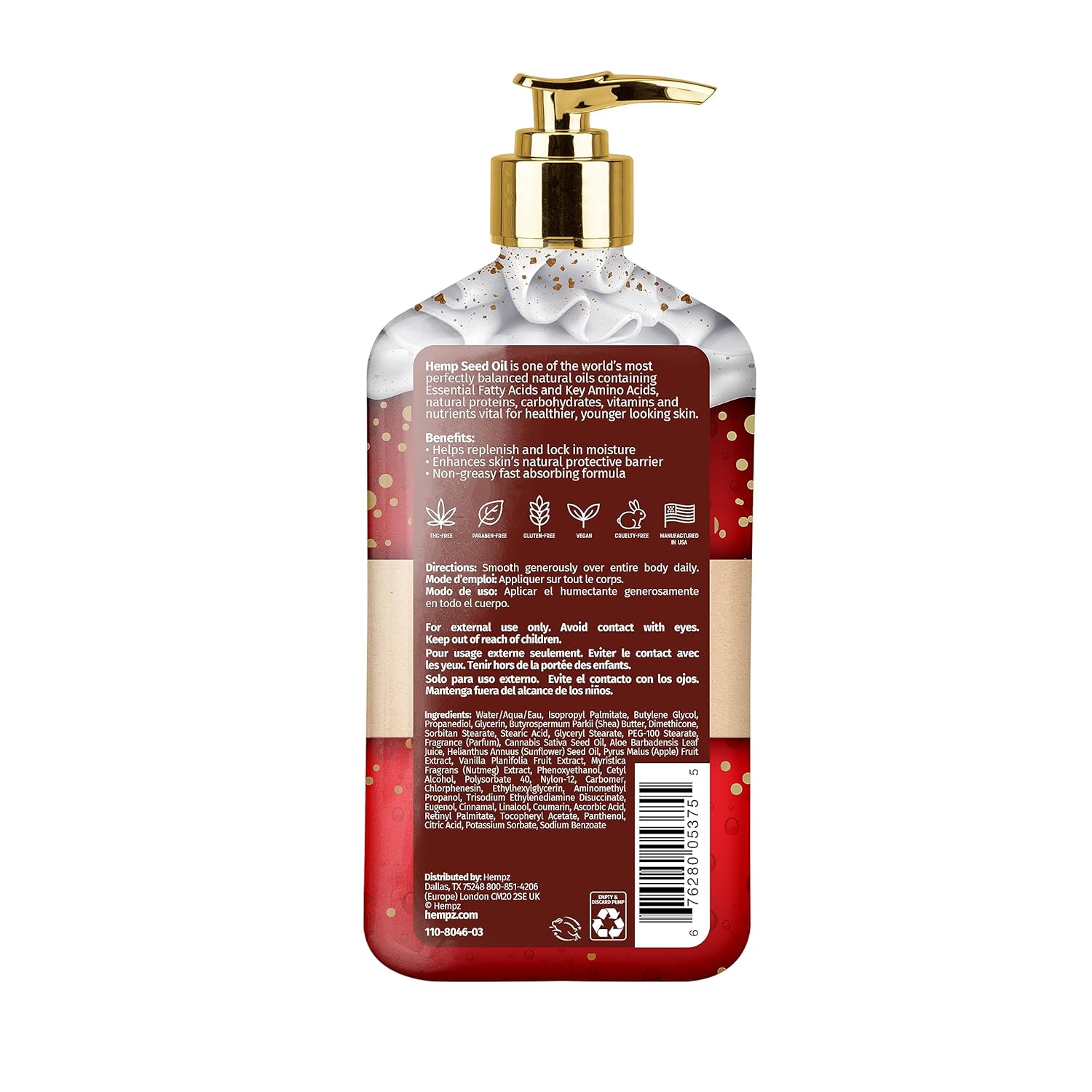 Limited Edition Apple Cider & Nutmeg Herbal Moisturizing Body Lotion (17 oz) – Fall Scented Body Lotion for Women or Men with Dry or Sensitive Skin - Hydrating Moisturizer for Daily Radiance