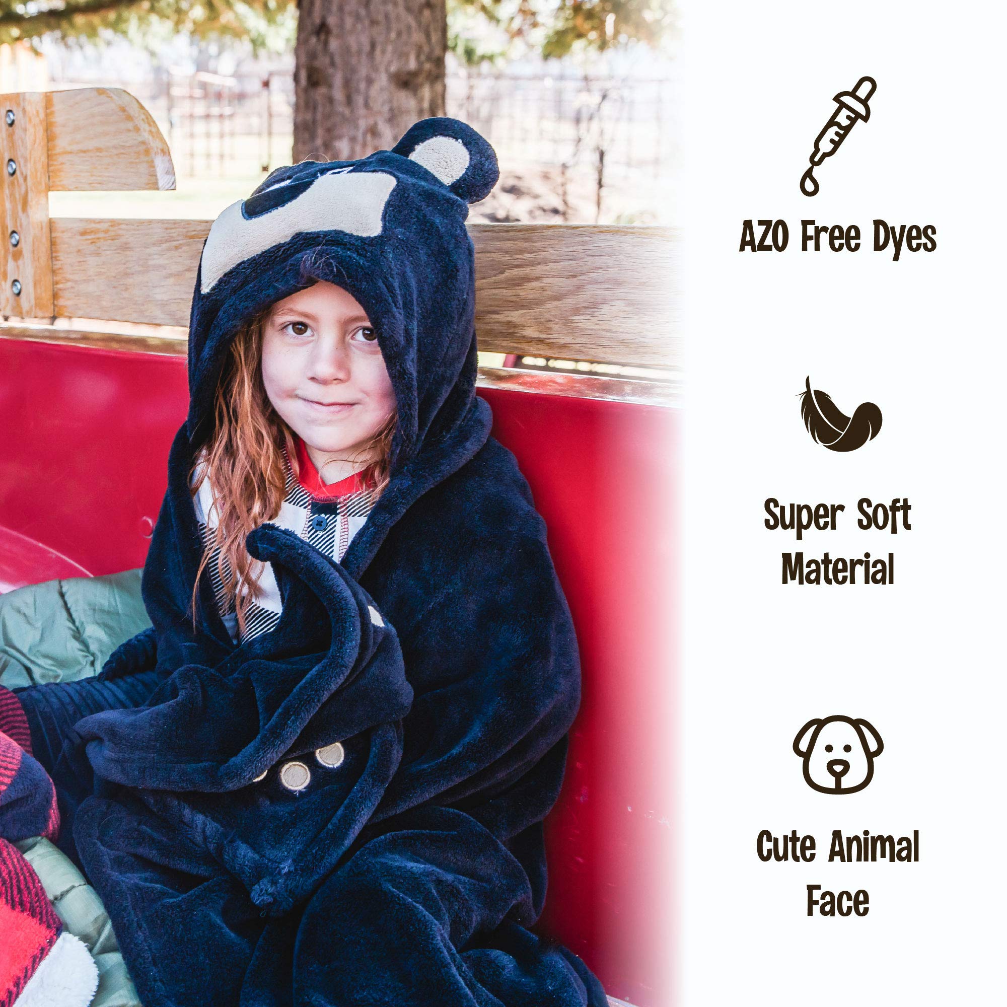 Lazy One Animal Blanket Hoodie For Kids Hooded Blanket Wearable
