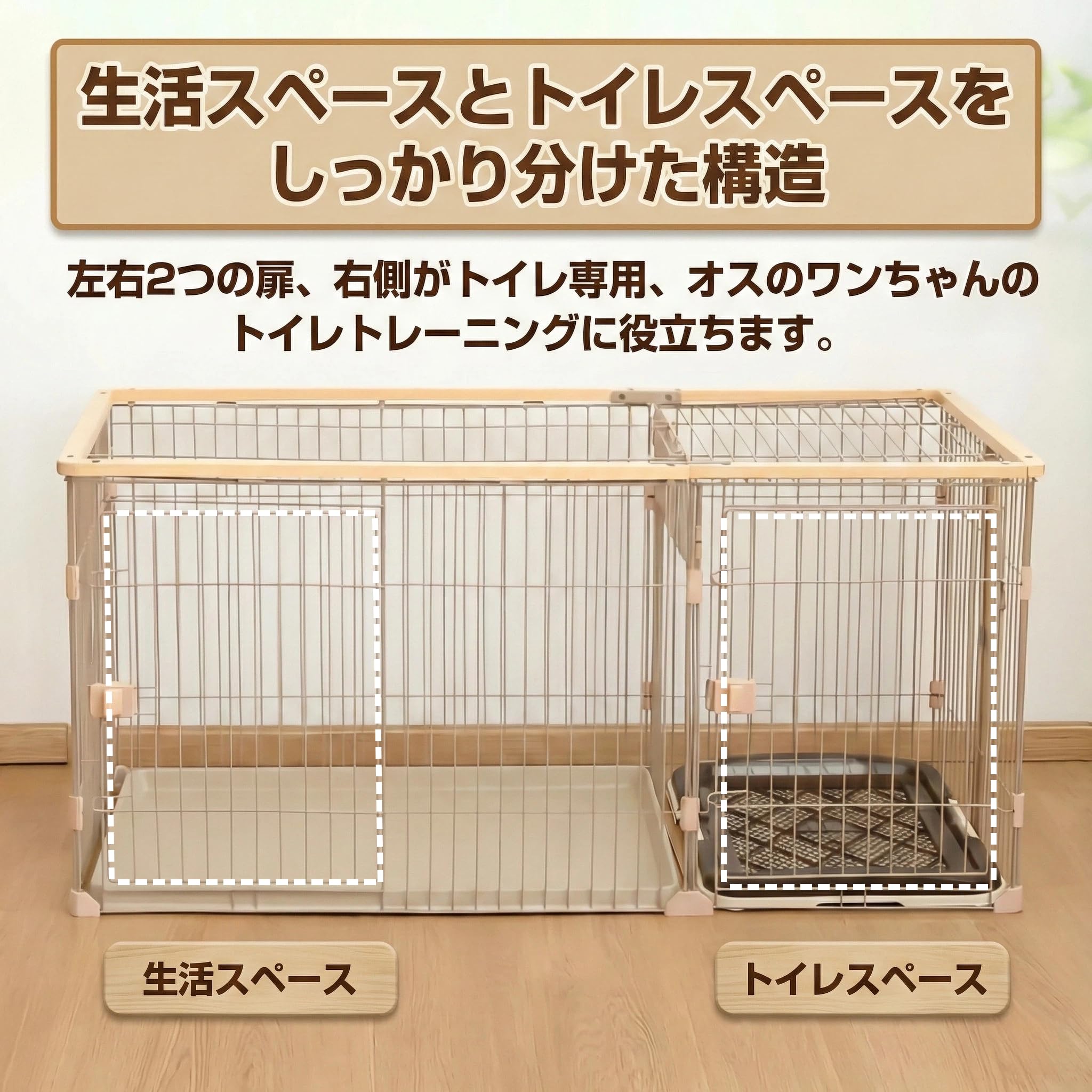 Amazon.co.jp: タピパンダ＼TAPI PANDA 犬 ケージ 屋根付き 脱走防止