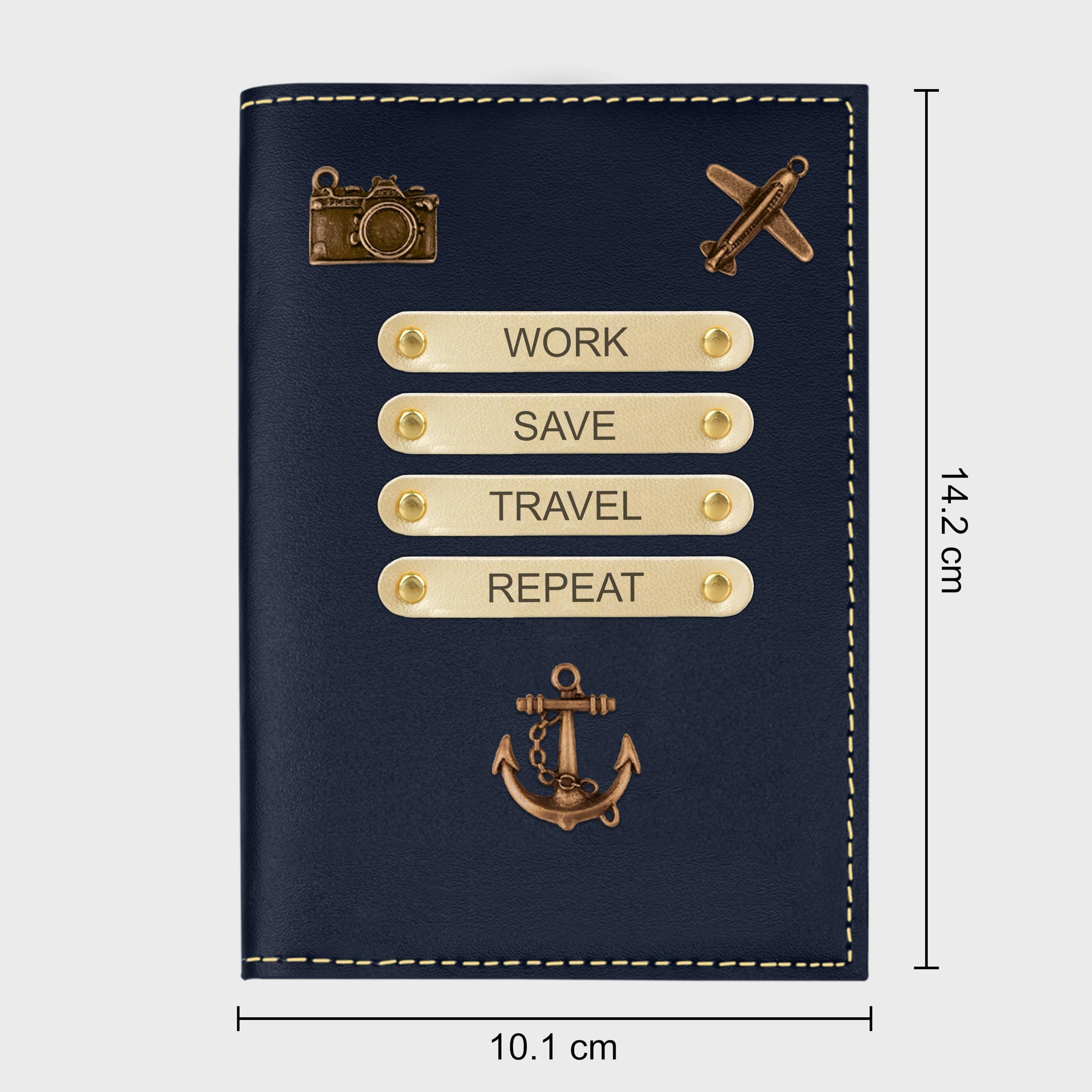 The Wallet Store Leather Passport Cover - Blue