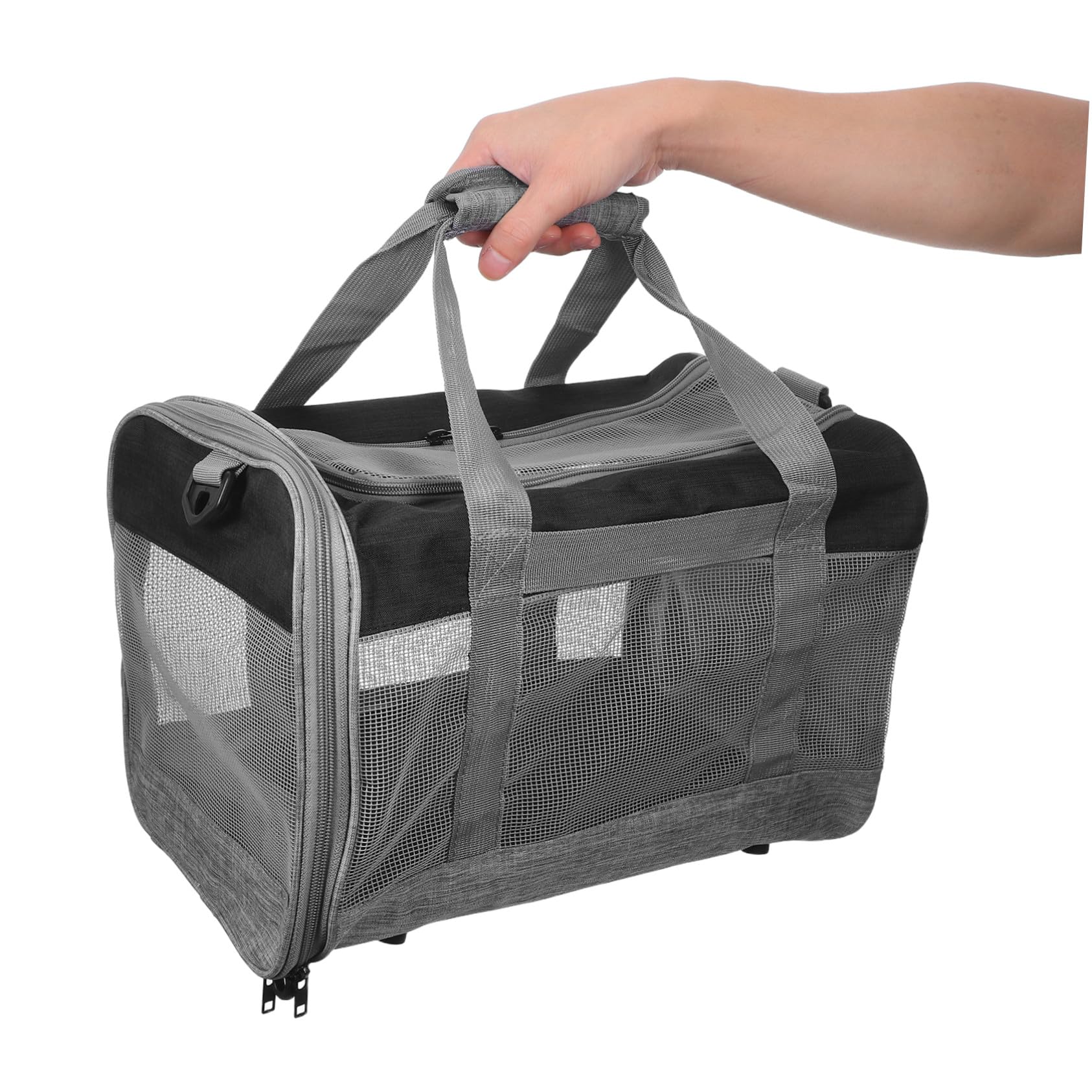 SHINEOFI Transportbox für Kleine Hunde Katzen Welpen Kleintiere Faltbare Tragetasche mit Netzeinsätzen Weicher Polsterung Innen Tragegurt für Haustiere für Reisen und Ausflüge