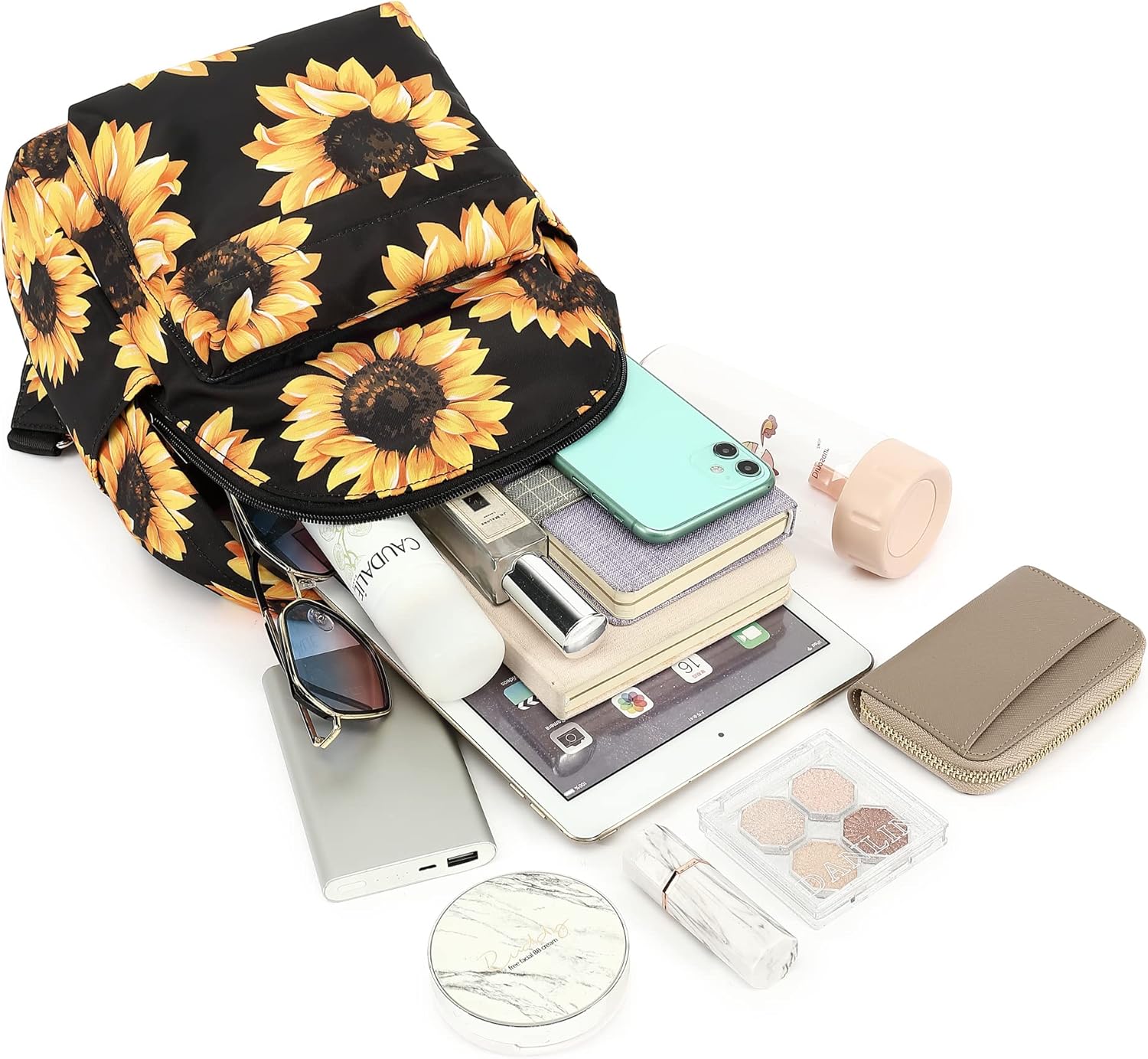 Sunflower Mini Backpack Women Girls, Small Backpack Purse for Adults Teens Kids School Travel (Black) - Image 5