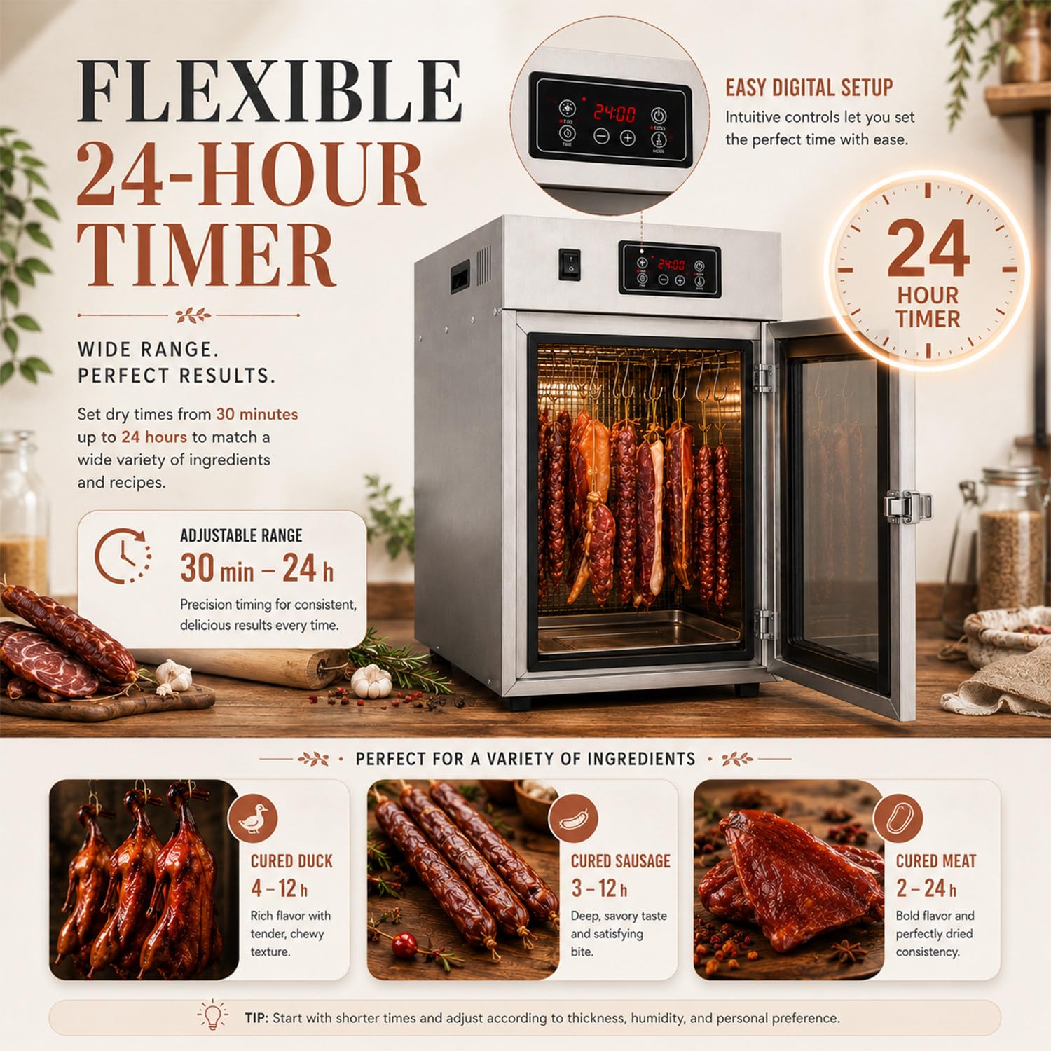 Trockenschrank, Dry Ager Reifeschrank, Wursttrockner, Fleischreifeschrank