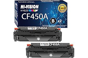 (2-Pack) HI-Vision Compatible 655A Black Toner Cartridge