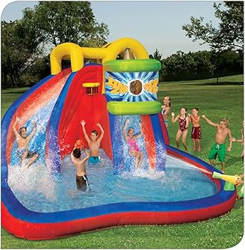 Banzai Water Park BANZAI Falls Inflatable Water Park Kiddie Pool