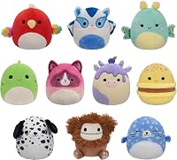 Squishmallows Original 10-Pack Little Plush Squad - Official Jazwares Amazon Exclusive Collectibles