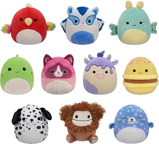 Squishmallows Original 10-Pack Little Plush Squad - Official Jazwares Amazon Exclusive Collectibles