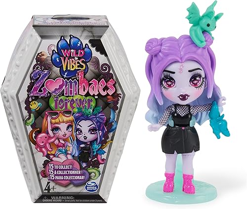 Zombaes Forever, Wild Vibes, Surprise - Figura coleccionable de zombi, accesorios de muñeca y ataúd de juguete (los estilos pueden variar), 3.5