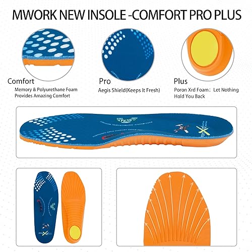 Miniatura 6 de MWORK Botas de trabajo de seguridad de 6 "para hombres, resistente al agua, punta compuesta, resistente a pinchazos, EH, antideslizante, sin metal,