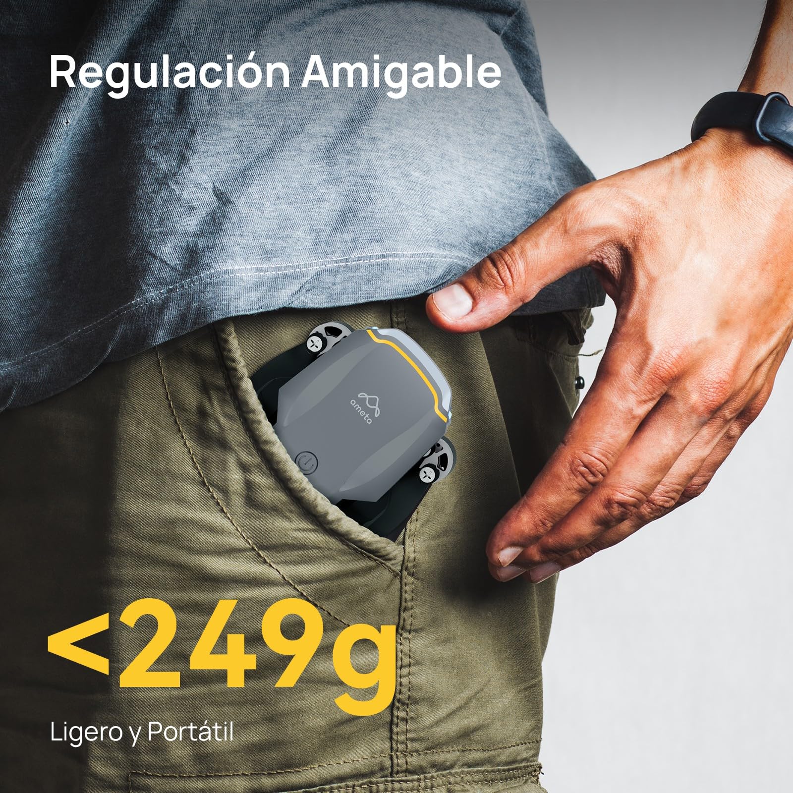 Ameta Drones con Camara 4K para Adultos, S20 Lite Dron para Niños Motor Brushless, Mini Drone FPV con 36min de Vuelo/Altitud Retención/Vuelo Círculo, Juguetes Regalo para Niños, Menos de 249g