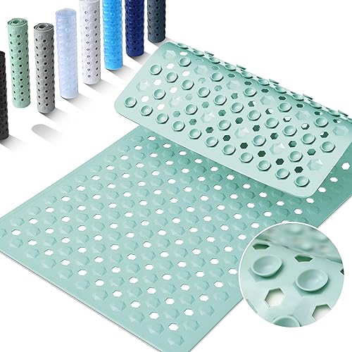 Miniatura 8 de Yimobra Alfombra de Bañera Antideslizante, 34.5"x15.5" Alfombra de Ducha Larga, Lavable a Máquina con Orificios de Drenaje y Ventosas, Suave para