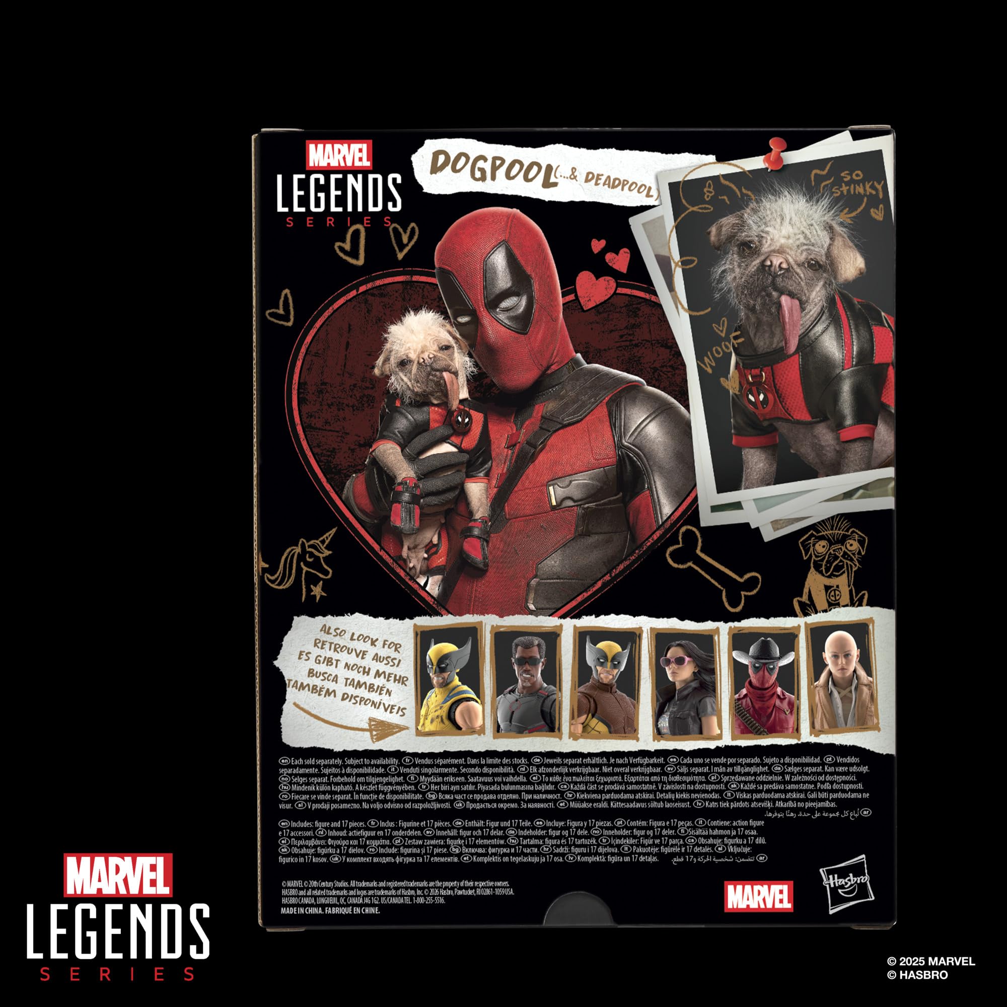Marvel Legends Series Dogpool und Deadpool, Action-Figurengeschenk zum Sammeln zum Marvel Studios' Film Deadpool & Wolverine, Skala 15 cm | Marvel Legends Deadpool & Wolverine 15,2 cm Actionfigur Deluxe - Dogpool und Deadpool