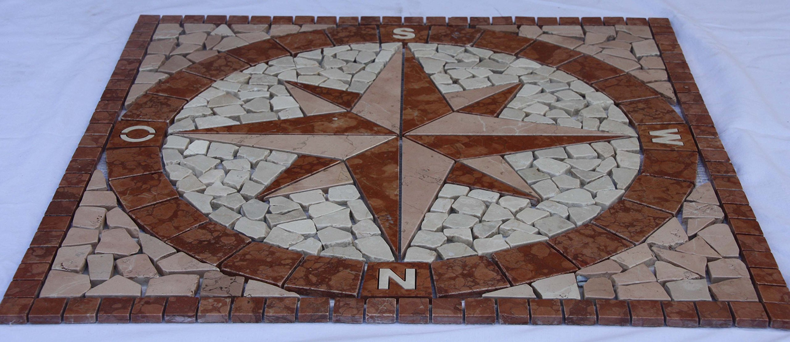 Mosaico Marmo Rosone 60x60 Cm - Inserti Pietra Naturale, Rosso Verona - Foto 8