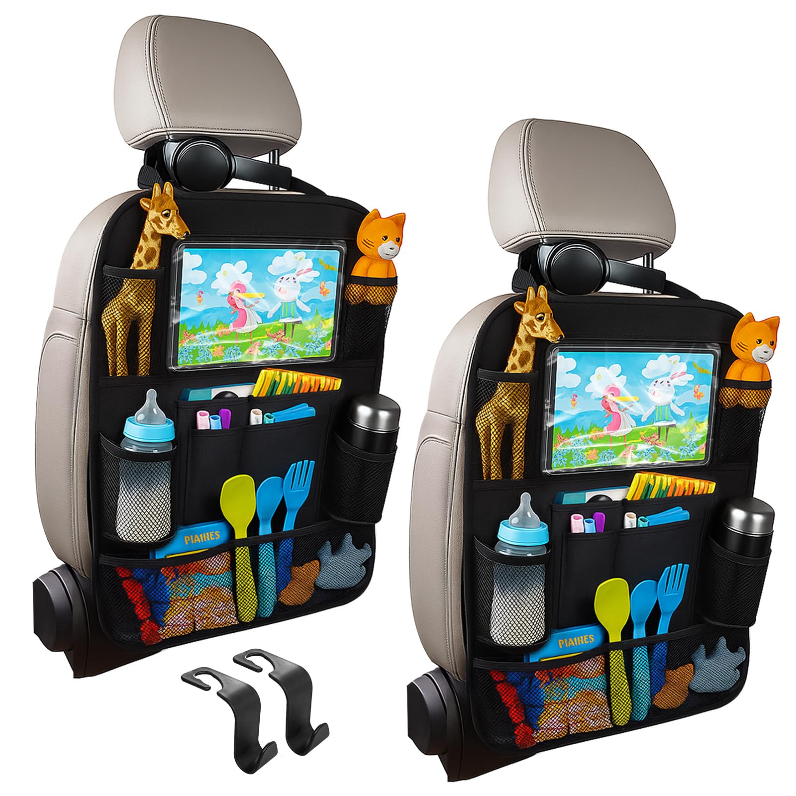 ZMDMAH Autositz Organizer 2er Set - Rücksitz Organizer Mit Tablet-Tasche