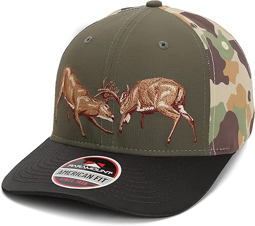 Miniatura 17 de Paramount Outdoors - Colección de gorras deportivas para hombre para caza y pesca con ComfortSnap Negro/Bottomland,Marrón,Oliva oscuro,Calavera de