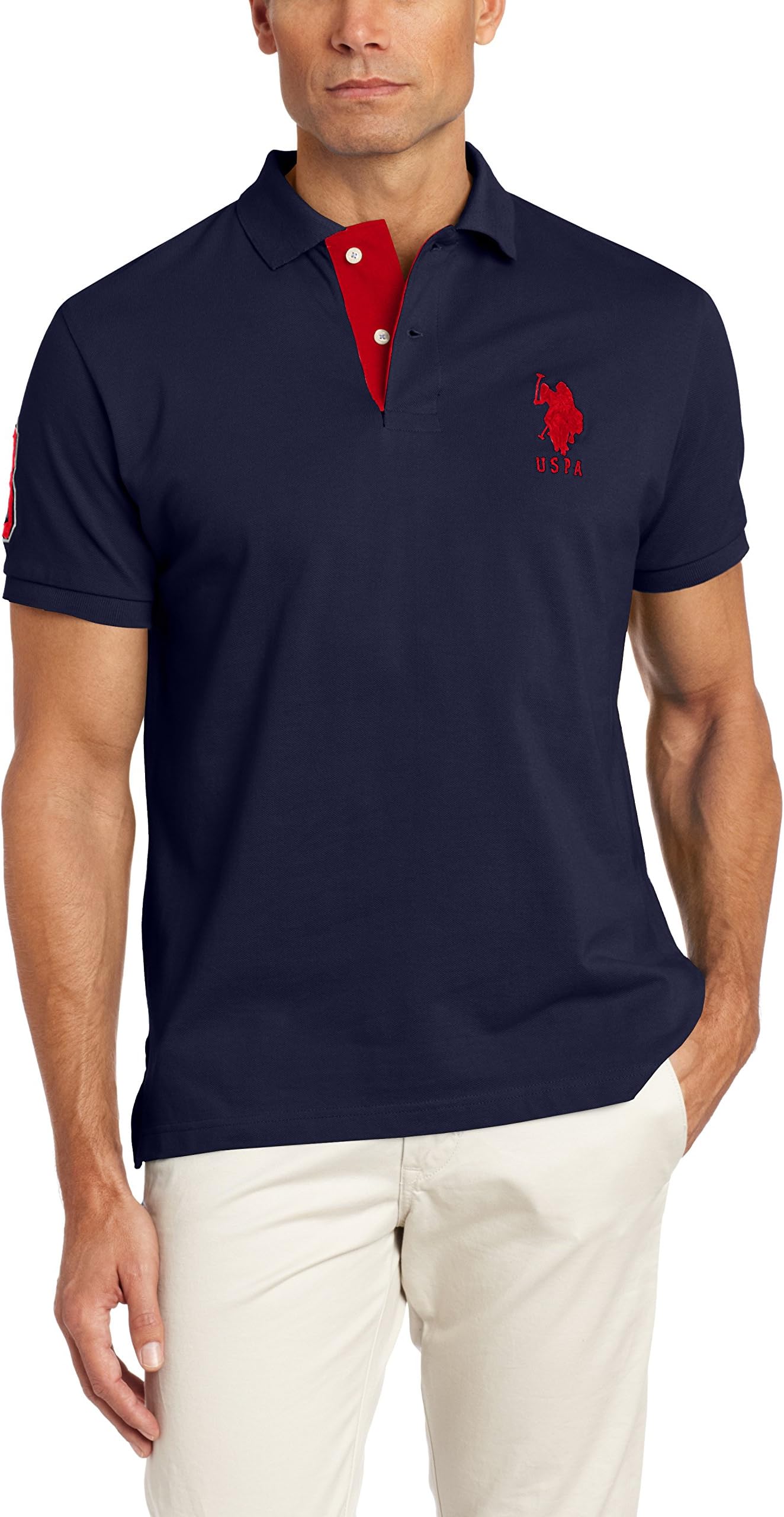 U.S. Polo Assn. Men's Short Sleeve Polo Shirt with Applique