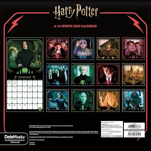 Miniatura 2 de Calendario de Harry Potter 2024  Paquete de calendario de pared de lujo de Harry Potter 2024 con más de 100 calcomanías de calendario (regalos de