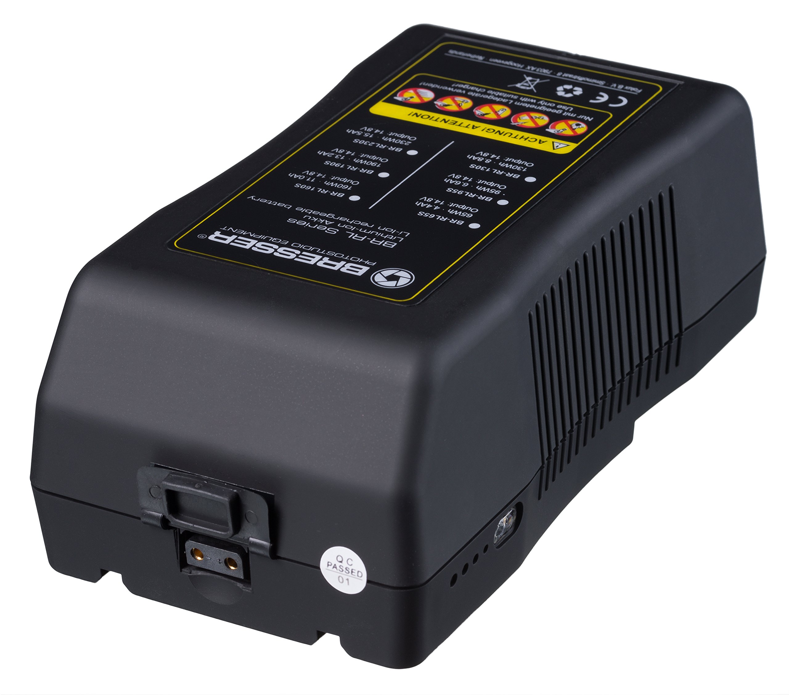 Batteria V-Lock Bresser BR-RL95WH, 95Wh, 6.6Ah, 14.8V, Illuminazione LED