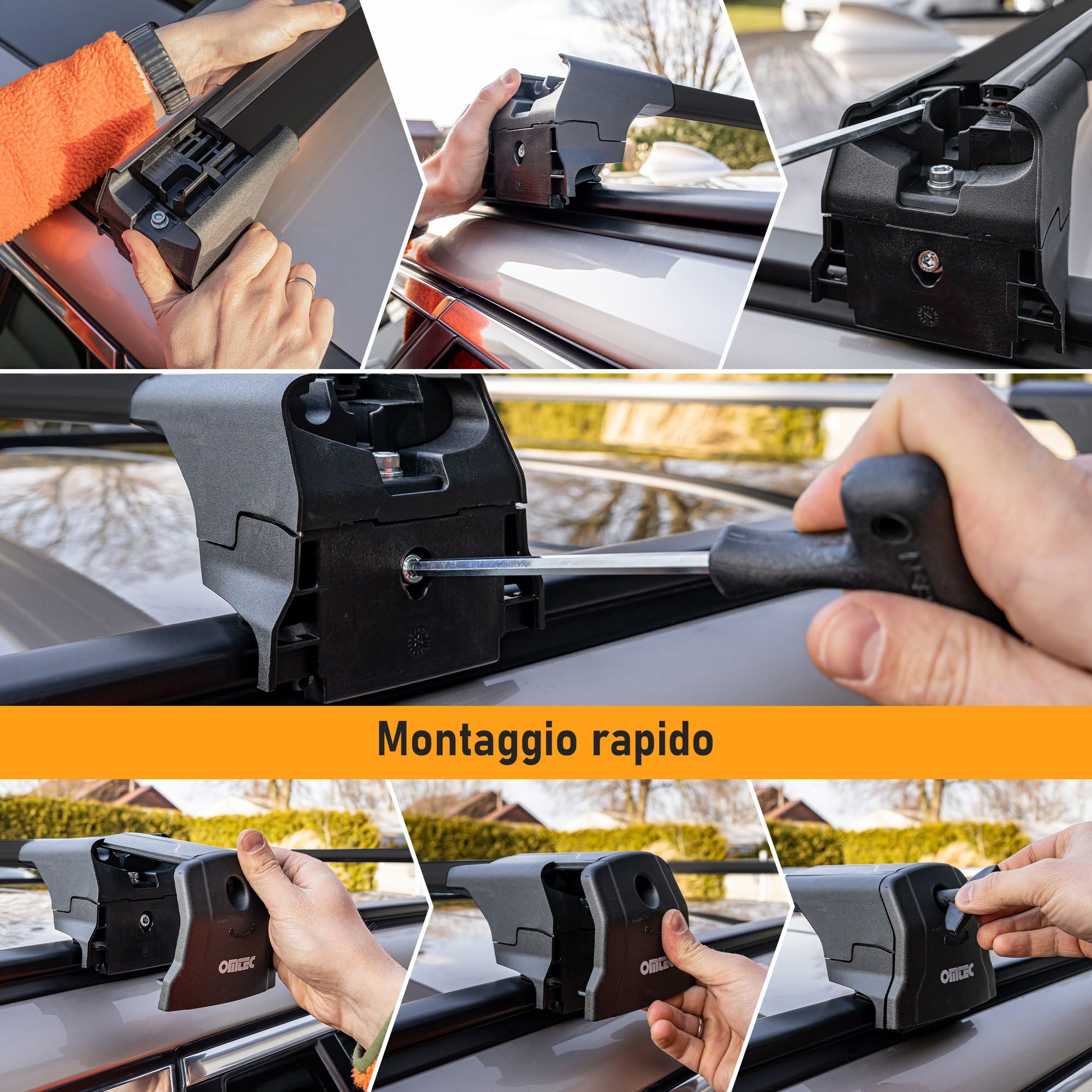 CHROMEMASTER Portapacchi da Tetto, Barre Tetto; Compatibile con Mercedes GLC 2022+; Per il Trasporto di Box da Tetto, Portabiciclette, Scala | Struttura Leggera e Resistente in Alluminio
