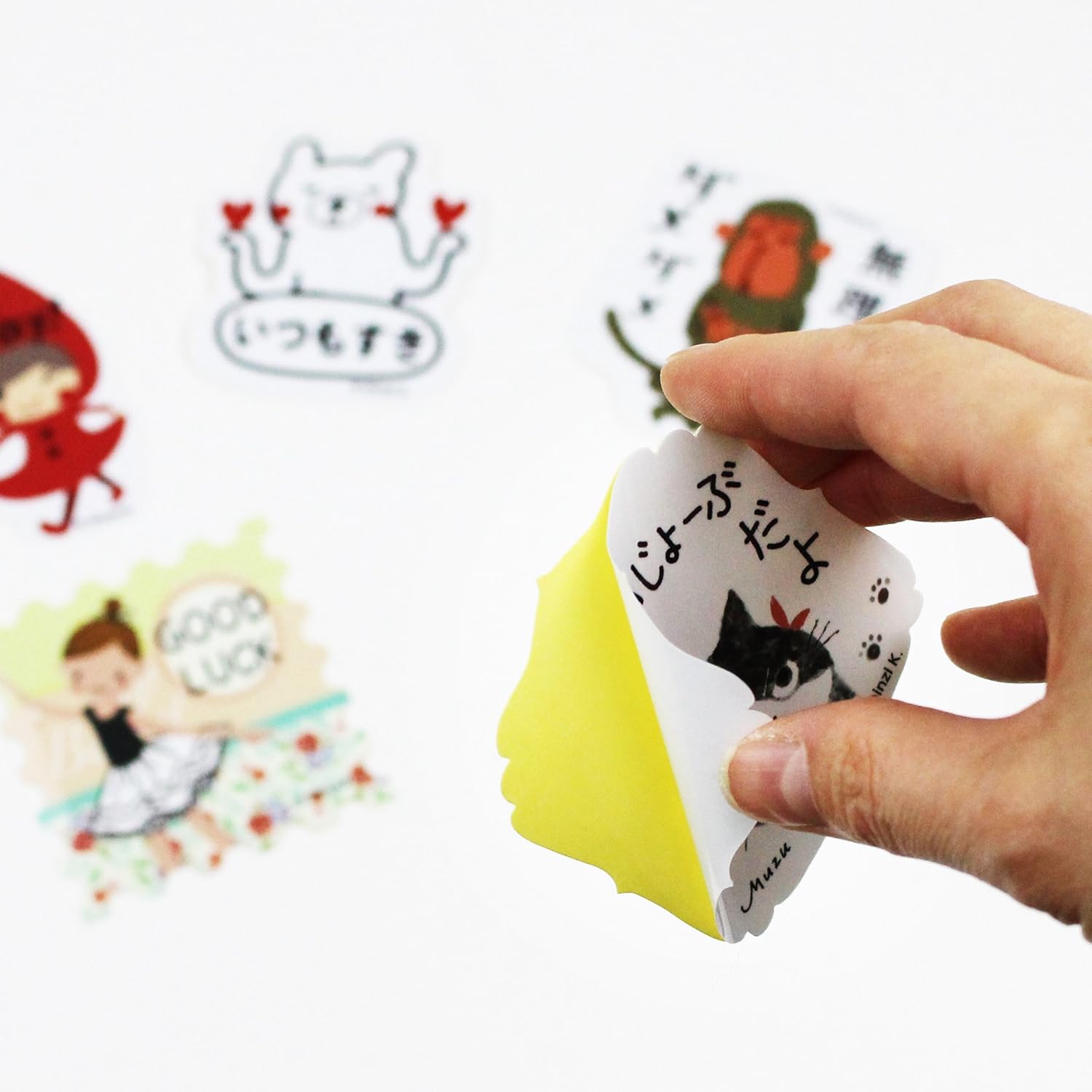 Shinzi Katoh Stickers, Stickers, Distinctive Bear, A, Set of 2