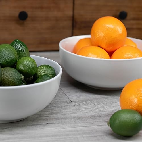 Miniatura 5 de BIA Cordon Bleu Everyday - Juego de 2 cuencos redondos surtidos de porcelana, pequeños (1.5 cuartos de galón), grandes (2.5 cuartos de galón),