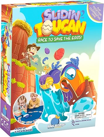 Slidin Toucan Fun Cooperative Action Preschool Board Game Kids and Family Friendly Educational Toucan and Eggs Game by Blue Orange Games - 2 to 4 Players for Ages 4+