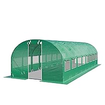 TOOLPORT Serra da Giardino tunnel Serra Orto stabile e robusto 4x8m – Telo PE 180g, m² verde transparente
