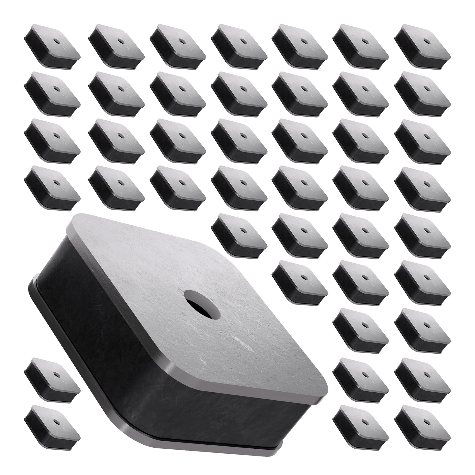 Master Magnetics CA41LWHX100 Ferrit-Magnetverschluss, kohlenstoffarmer Stahl, rechteckig, mit Mittelloch, verzinkt, 2,5 cm Länge, 0,813 cm Breite, 0,8 cm Höhe, 3,8 kg 100 Stück
