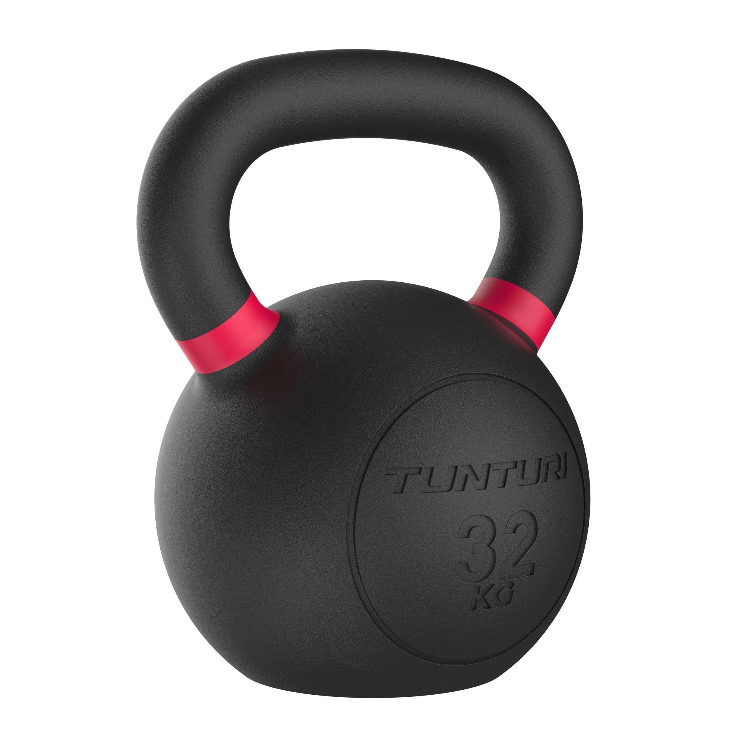 Tunturi Pesa rusa de hierro fundido de platino, 32 kg, incluye aplicación de fitness gratuita