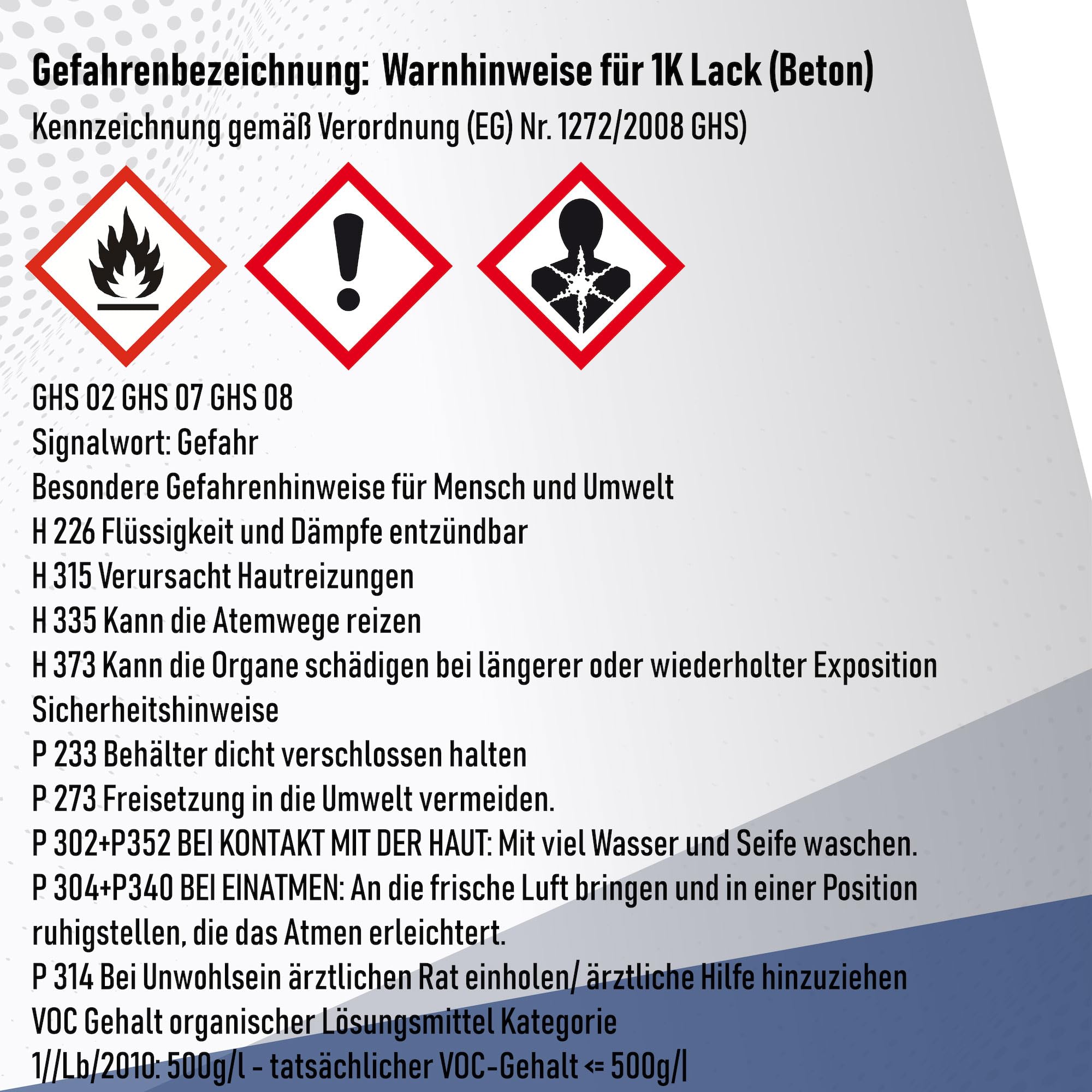 Hamburger Lack-Profi Betonfarbe SEIDENMATT Lichtgrau RAL 7035 Grau Bodenfarbe Bodenbeschichtung Betonbeschichtung Fassadenfarbe (2,5 L)