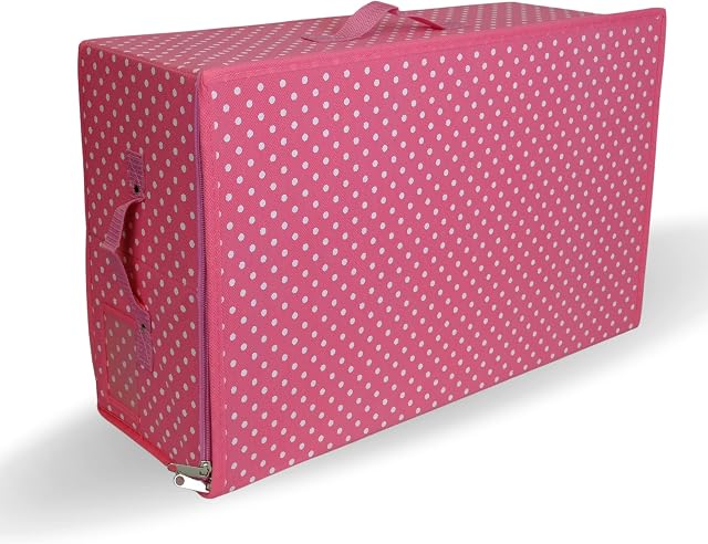 Hoesh International Simpson & Ruxton Pink Polka Wedding Breathable Bridal Gown Dress Travel Storage Medium Box With Free Tissue Paper