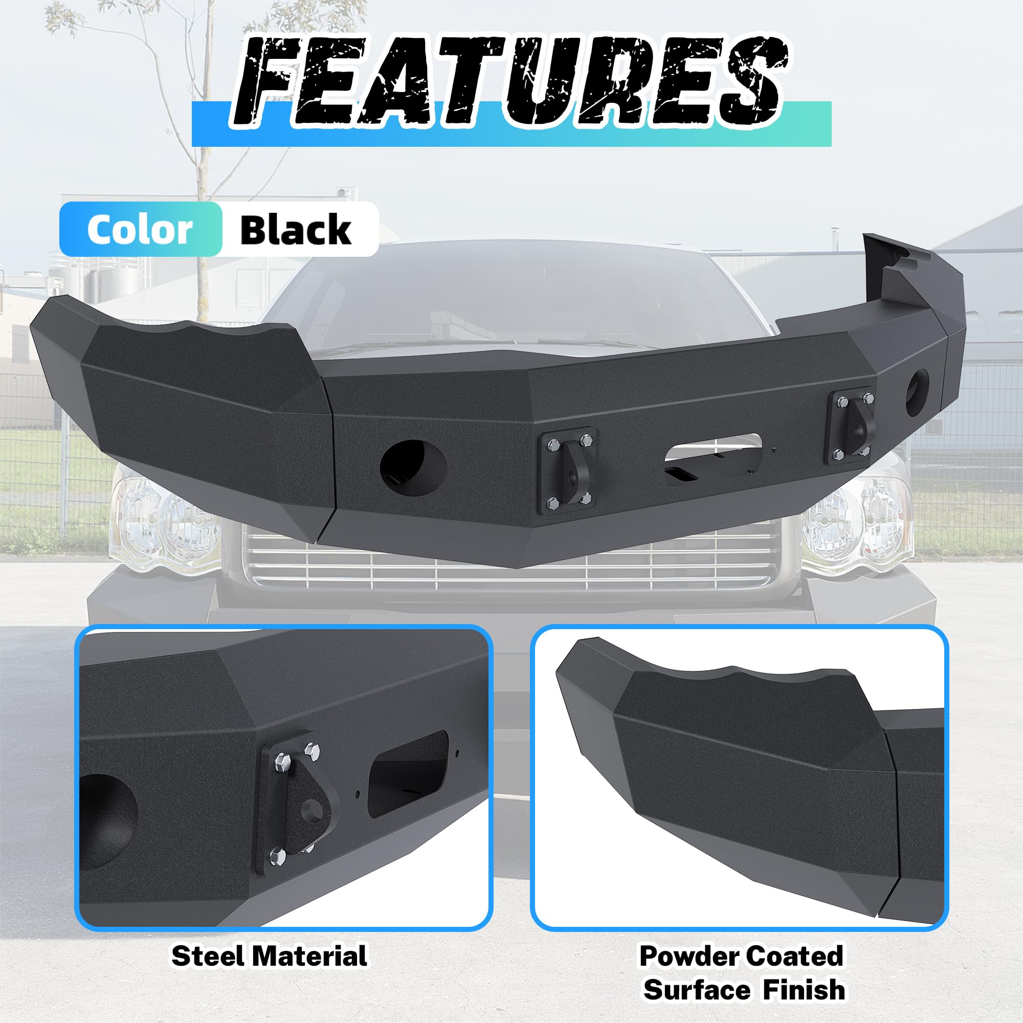 KUAFU Front Bumper Compatible with 2002 - Product View