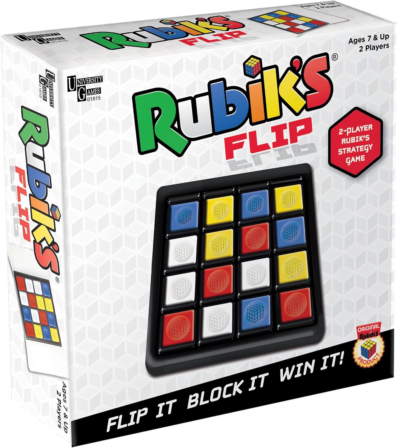 Rubik’s Flip | Fast Moving Strategy Tile Board Game for 2 Players