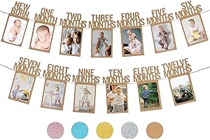Pre-Strung Monthly Milestones Garland - Capture Baby's Precious Moments with Cocomelon Charm