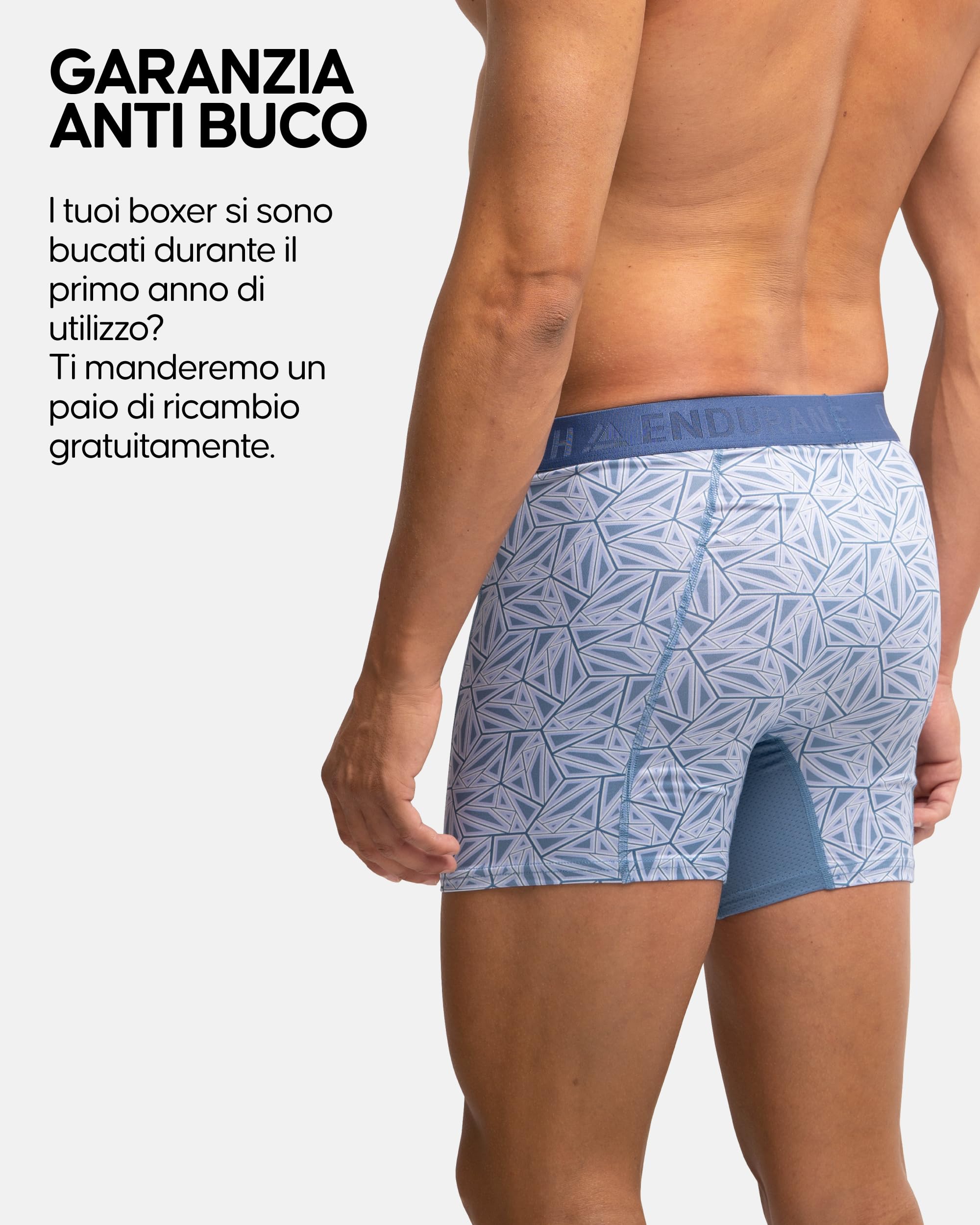 DANISH ENDURANCE Boxer Uomo Sportivi, Mutande Uomo Aderenti in Microfibra, Elasticizzati, Intimo per Sport, da Uomo, 3 Paia