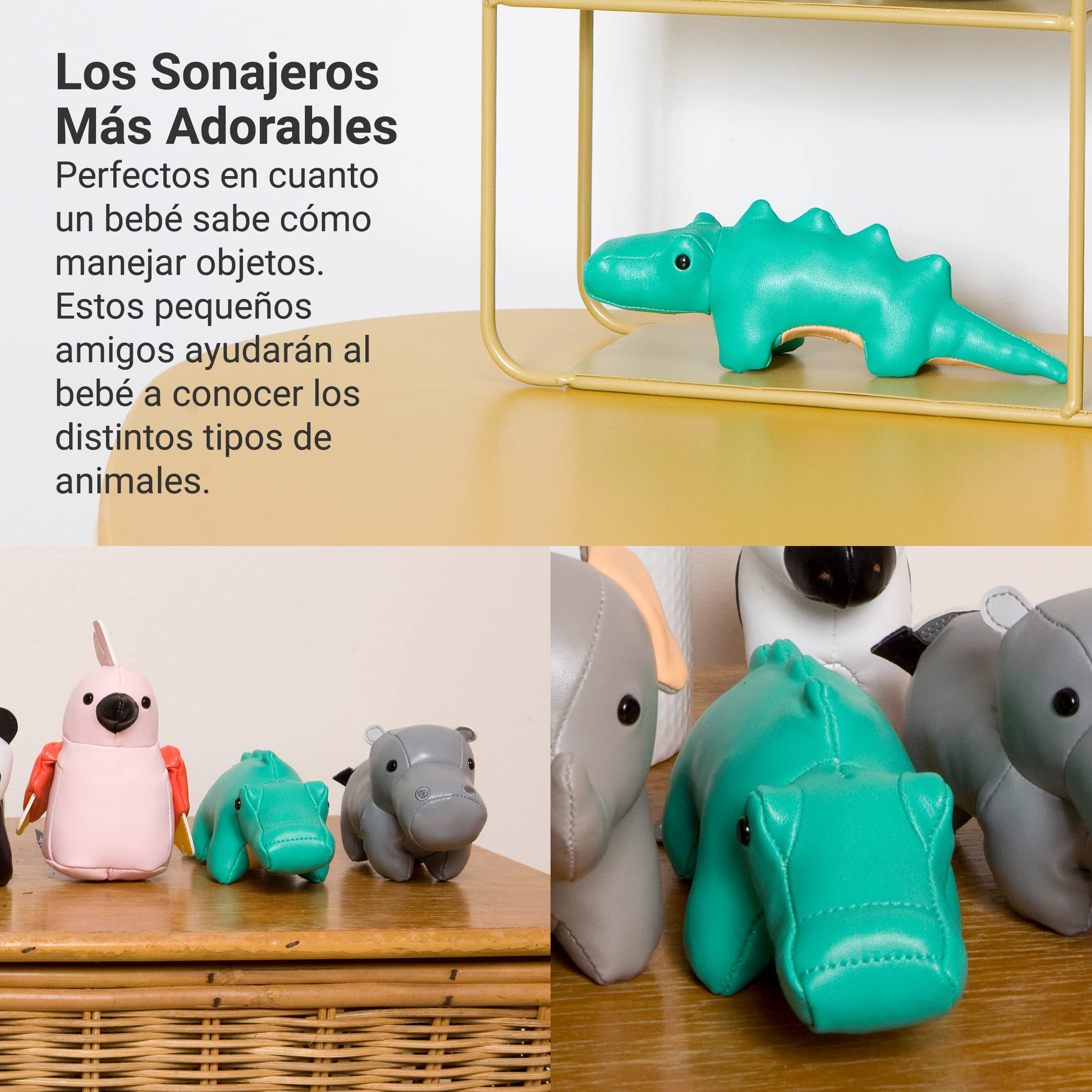 Little Big Friends Los Tiny Friends Sonajeros para bebé | Animales  blanditos | Fáciles de Limpiar | Decoración para habitación de bebé | El  cocodrilo Aquiles : Amazon.es: Juguetes y juegos