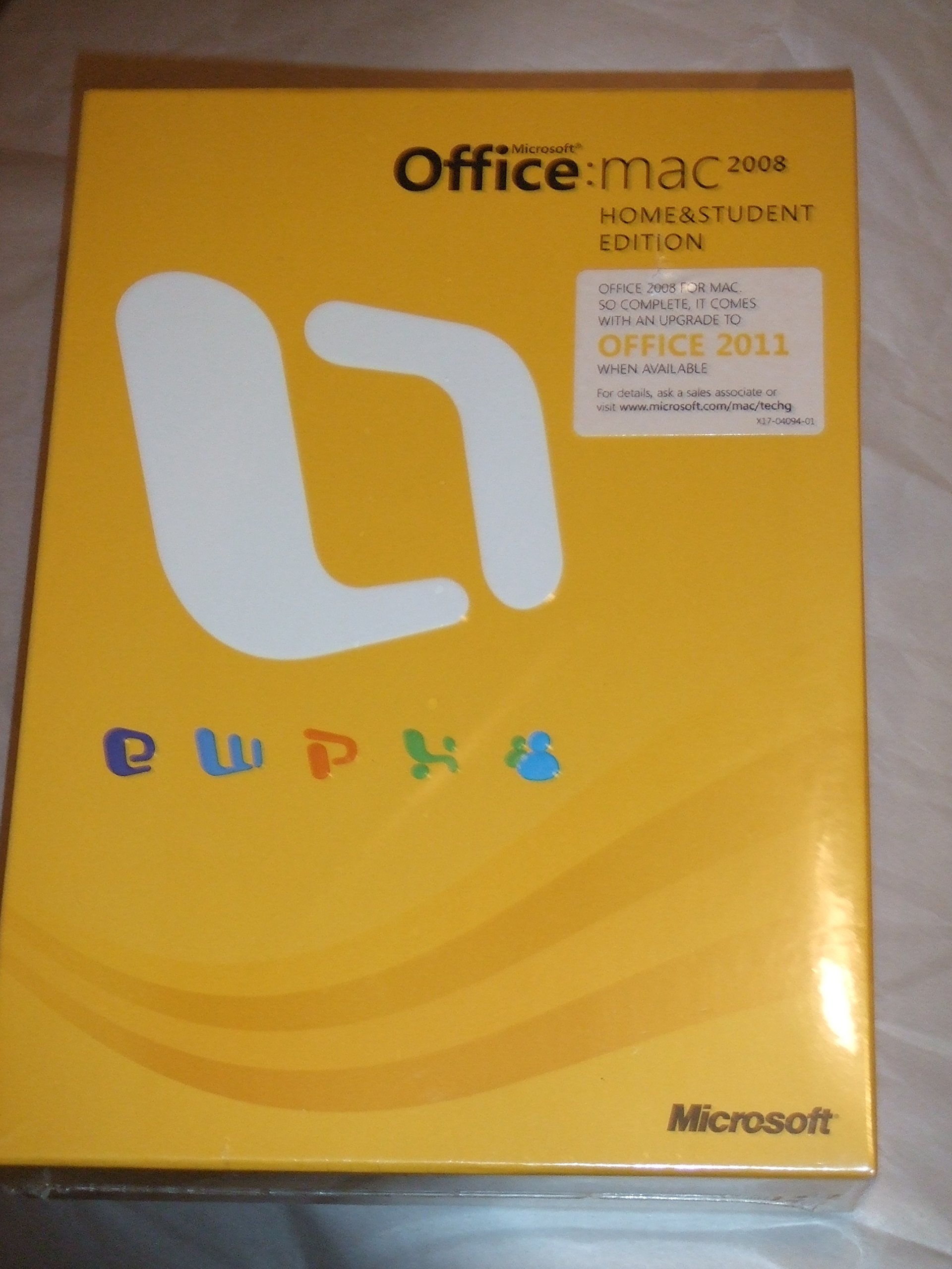 Office Mac Home Student 2008 DVD Retail Tech Sku
