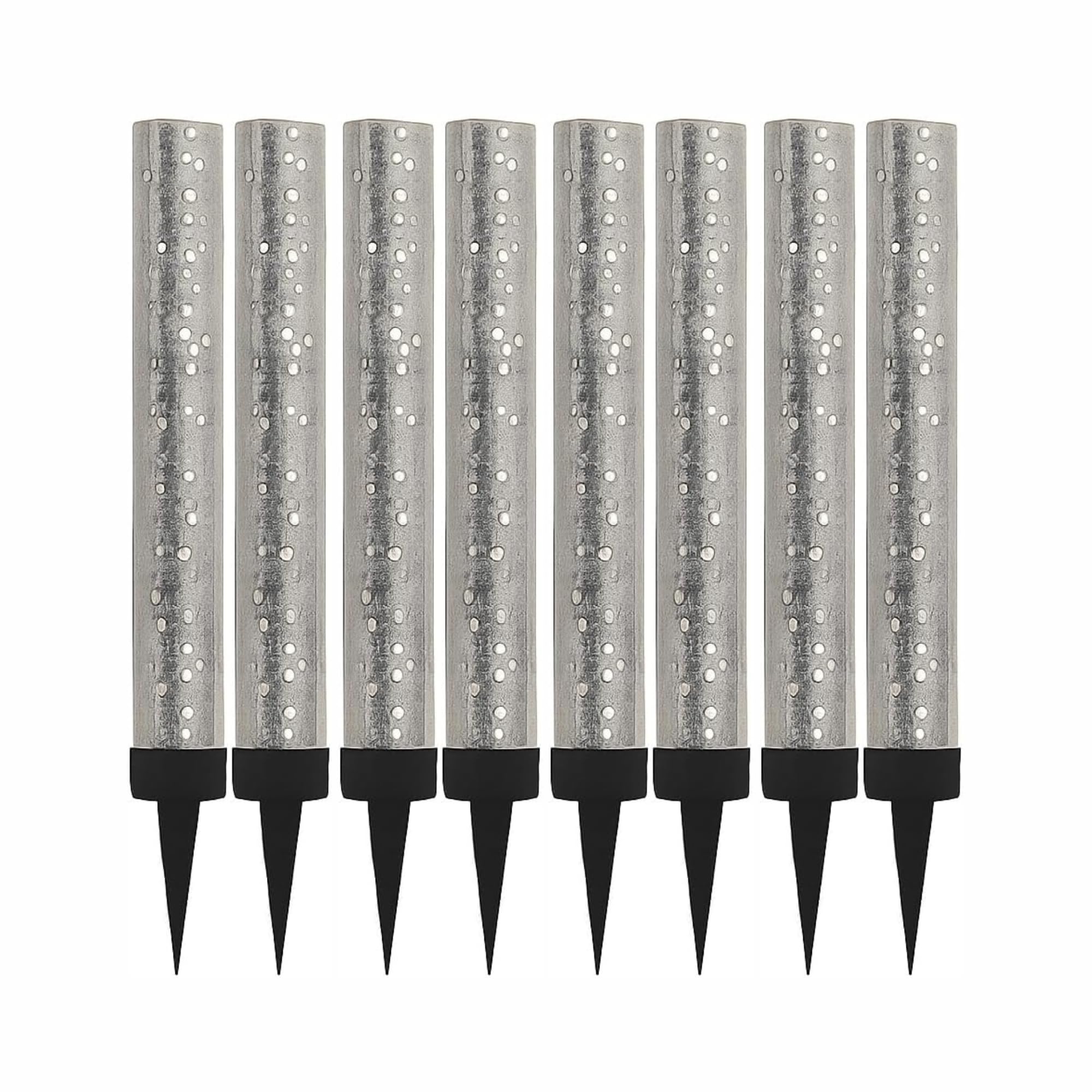 10cm Ice Sparkling Fountain Candles 8 Pack, Ideal for: Birthdays, Weddings, Anniversaries, Restaurants and Special Celebrations (Silver)