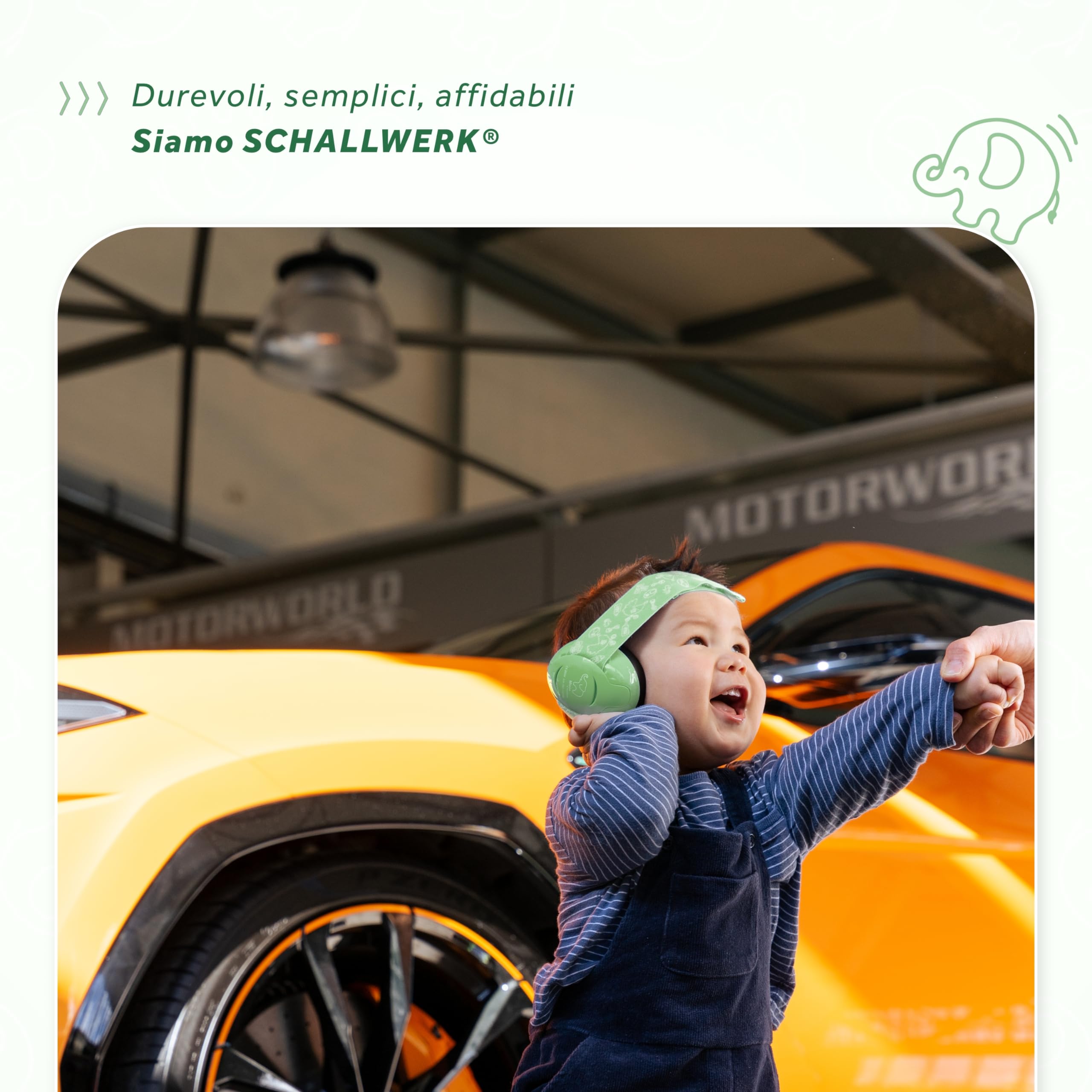 Schallwerk ® Mini+ Cuffie Antirumore Bambini - Protezione dell'udito per Bambini e Neonati - Cuffie Neonato Antirumore, Neonato, Bambino, Aereo, Rumore