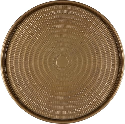 Miniatura 7 de Kate and Laurel Mahdavi - Mesa de centro moderna 26 x 26 x 16 pulgadas, color negro Dorado,Peltre