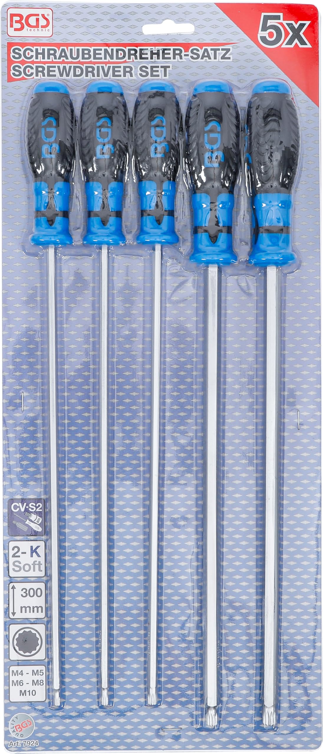 BGS 7924 | Jeu de tournevis | denture multiple intérieure (pour XZN) | 5 pièces
