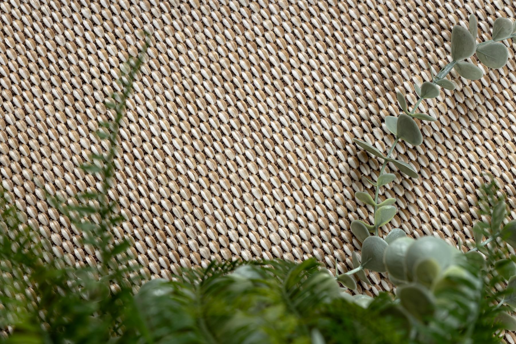 ORGANIC 2123 Tapis sisal naturel / écru intérieur & extérieur 133x190 cm