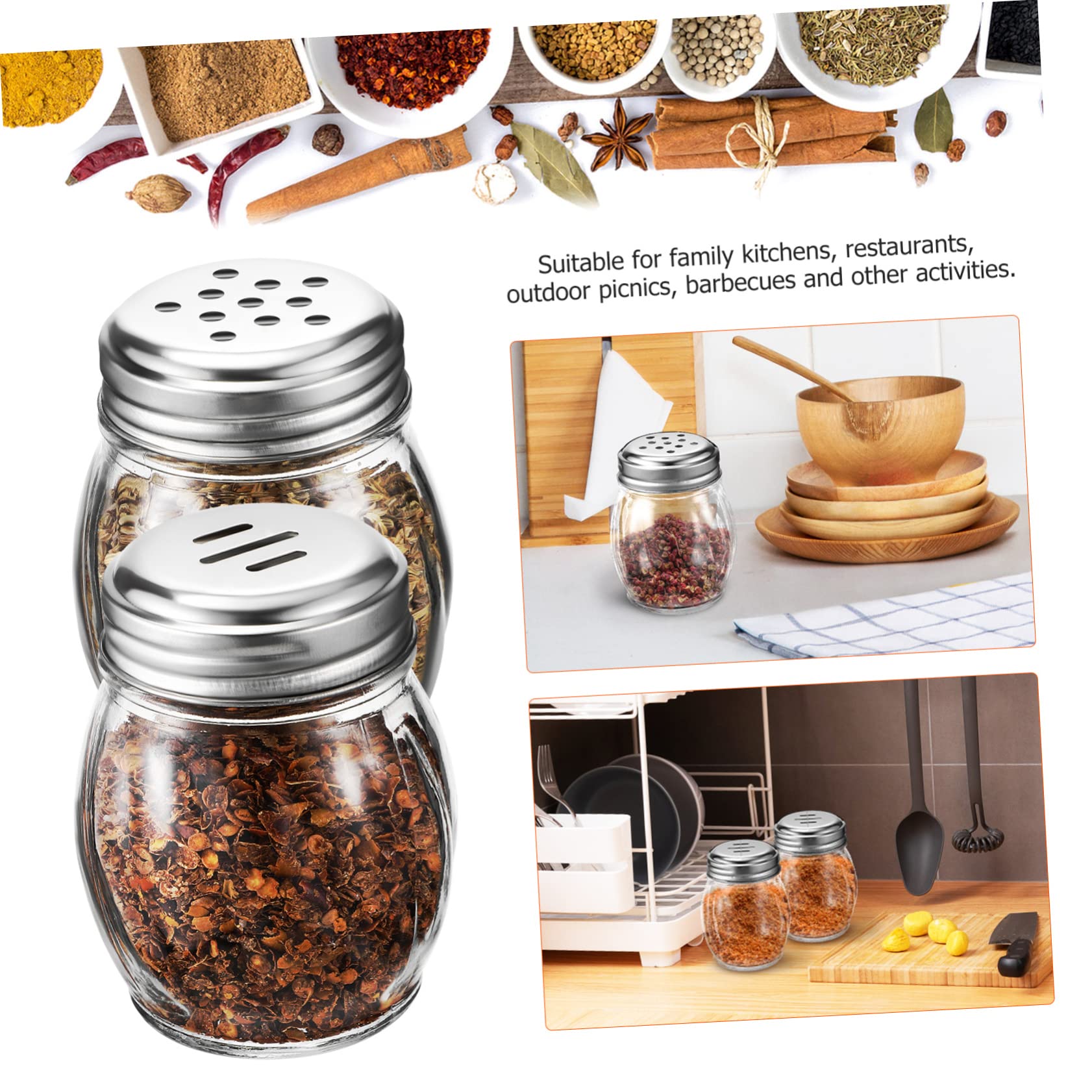 10 Pezzi Bottiglie for Condimenti Set da Esterno Contenitore con Coperchio Set for Grigliare Bottiglie for Condimenti da Cucina Bottiglie Vuote for Spezie Spargisale e Pepe con Barattoli Coperchio/137