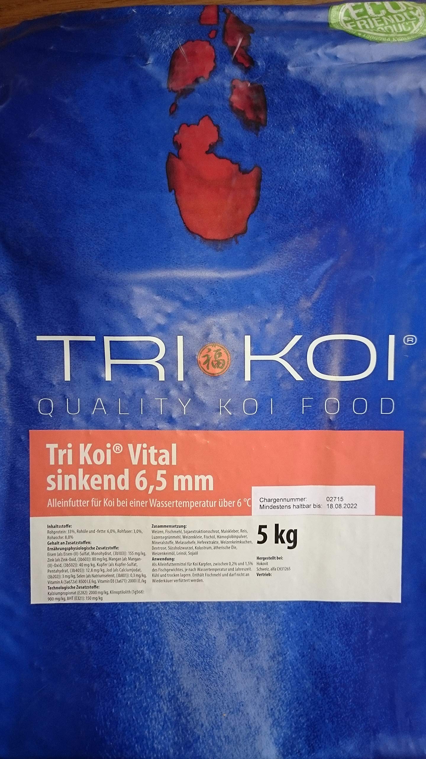 Tri Koi Vital Koi-Fischfutter Sinkendes Koifutter