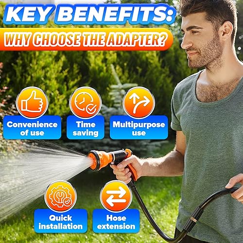 Miniatura 4 de Acoplador de manguera para lavadora a presión - M22 de conexión rápida de 0.555 pulgadas, conector de manguera de lavado a presión, 4500 PSI de alta