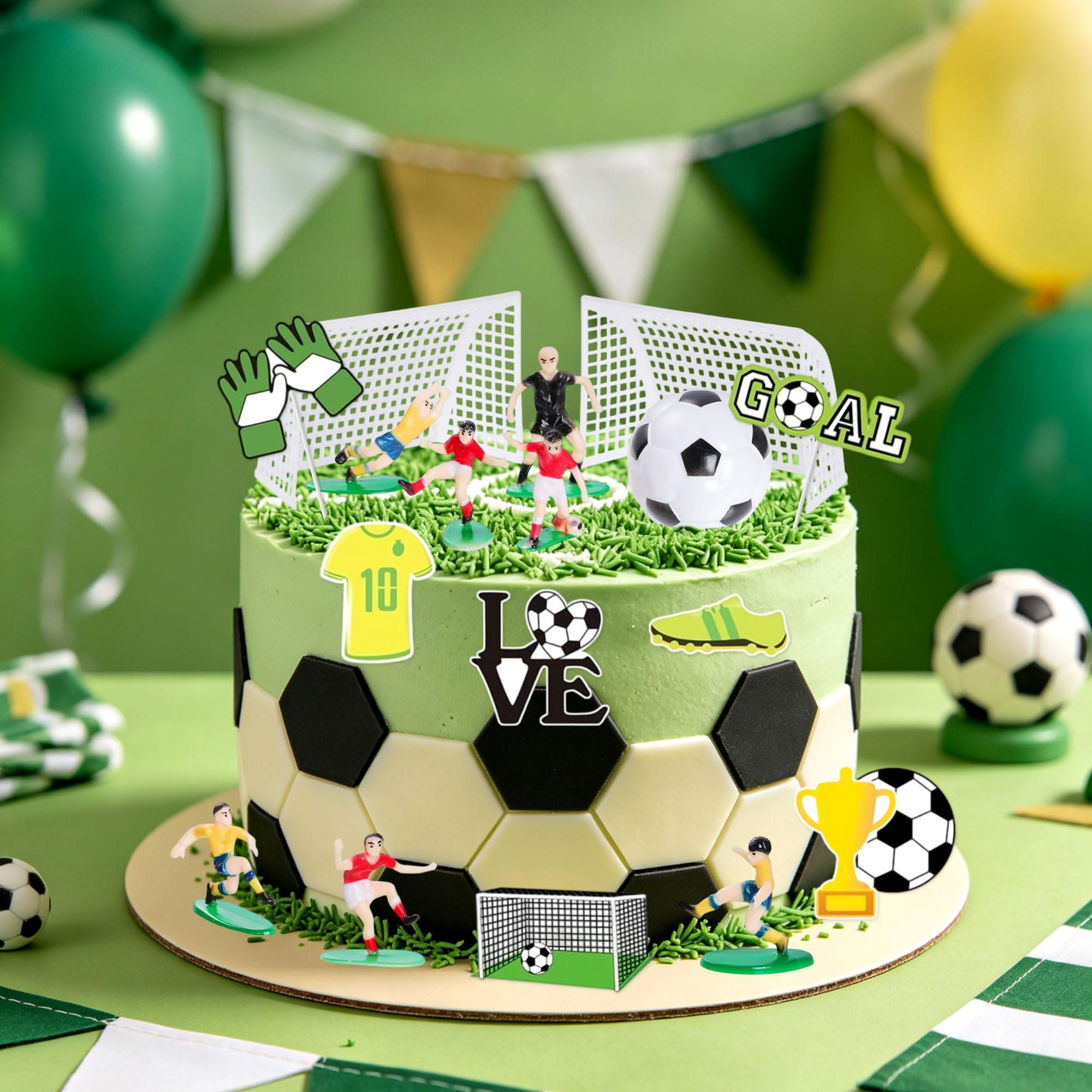 Soccer Football Cake Topper Football Ball Player Cake Decorations