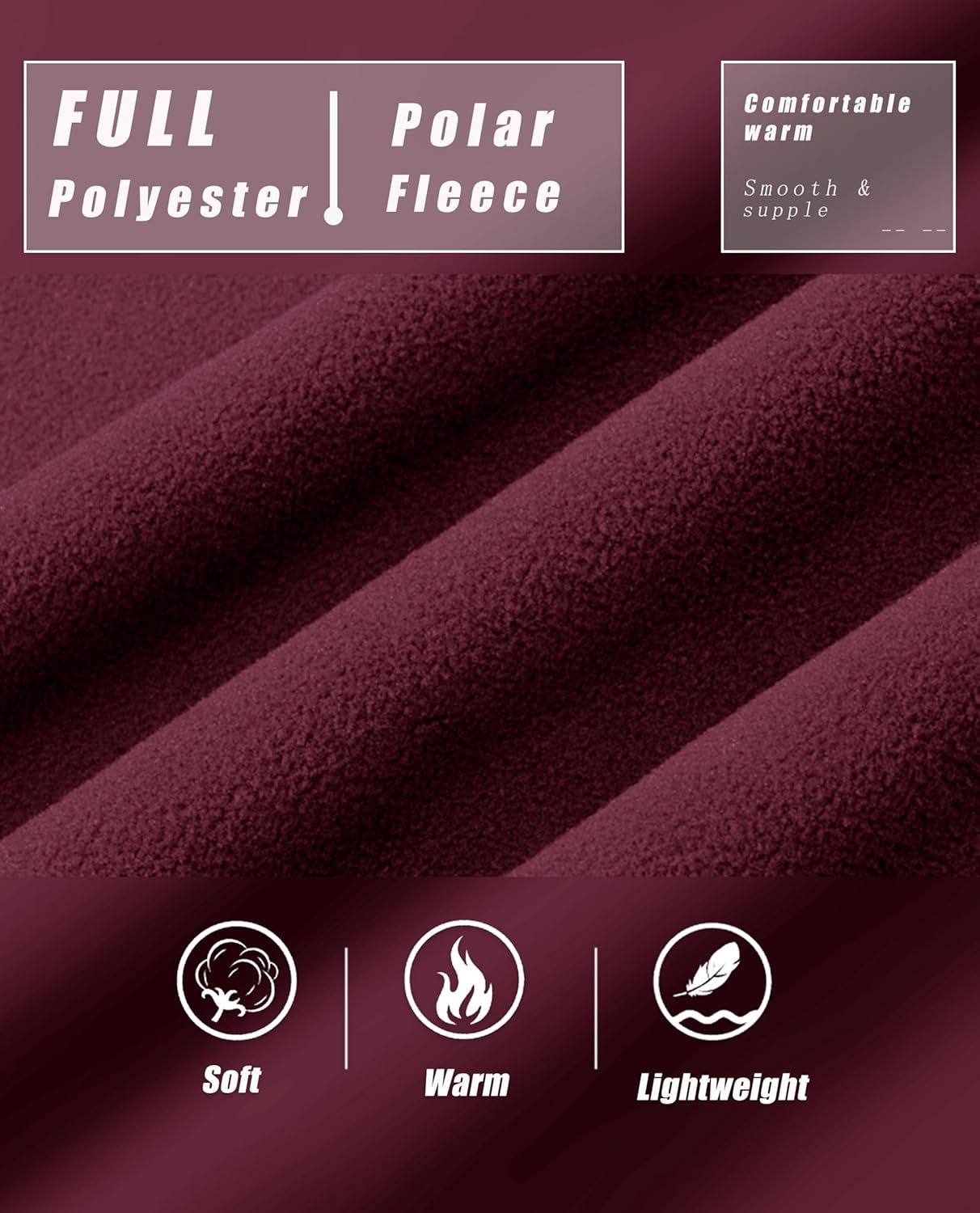 MAGCOMSEN Women's Quarter Zip Pullover Polar Fleece Sweatshirts Lightweight Stand-Collar Jacket Warm Tops - Image 6