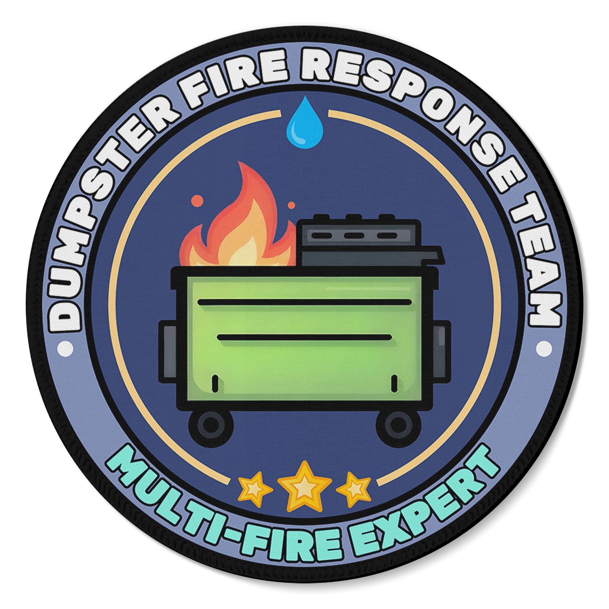 Dumpster Fire Response Team Round Mousepad Multi-fire Expert Gaming Mouse Pads for Desk Home Office Computer Laptop Accessories