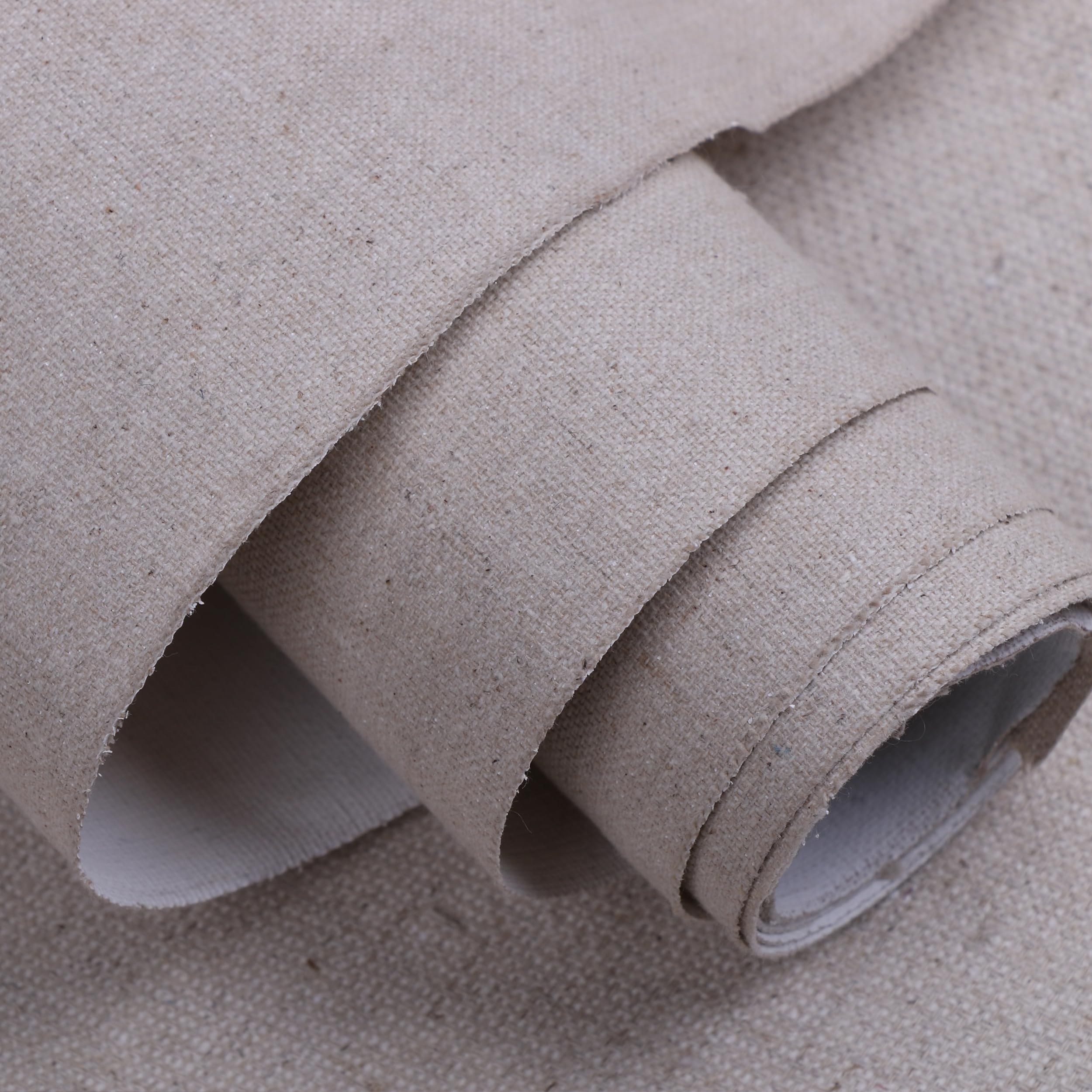 Tela Di Lino Su Rotolo 10 M X 108 Cm | 400 G/m&sup2; | Per Pittura E Arte Fai-da-Te | Pre-Preparata